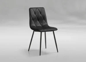GBO - Eetkamerstoel ST2209 - Stof - Zwart - 40x43x44cm | Belga Meubelen Hot