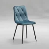 GBO - Eetkamerstoel ST2209 - Stof - Blauw - 40x43x44cm | Belga Meubelen Online