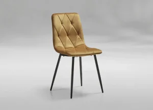 GBO - Eetkamerstoel ST2209 - Stof - Geel - 40x43x44cm | Belga Meubelen Clearance