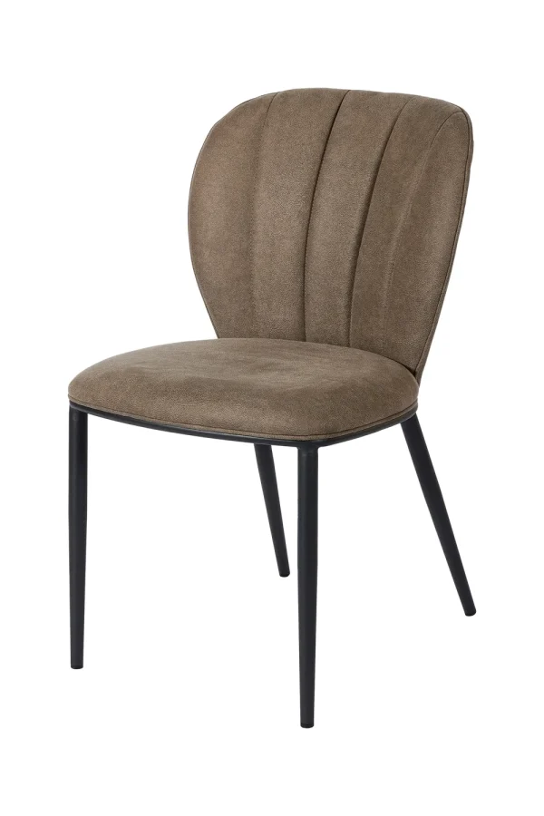 GBO - Eetkamerstoel ST2211 - Stof - Bruin - 49x39x55cm | Belga Meubelen Fashion