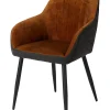 GBO - Eetkamerstoel ST2302-2 - Stof - Cognac/Grijs - 51x41x51cm | Belga Meubelen New