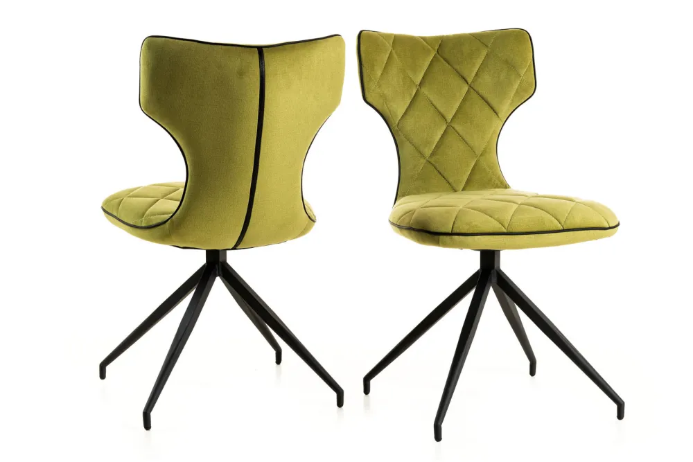 gbo__eetkamerstoel_st__st_0-7.webp GBO - Eetkamerstoel ST1808 - Stof - Groen - 46x40x47cm | Belga Meubelen Discount