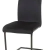 GBO - Eetkamerstoel ST2007 - Velours stof - Zwart - 37x49x52cm | Belga Meubelen Fashion