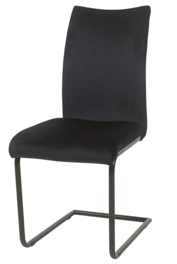 GBO - Eetkamerstoel ST2007 - Velours stof - Zwart - 37x49x52cm | Belga Meubelen Fashion