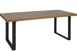 GBO - Eettafel Samuel - U poten - Warme Eik/Grijs - 200x76x100cm | Belga Meubelen Online