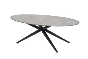 GBO - Ovale Tafel van Kera - Grijs Keramiek - 170x90xh75cm | Belga Meubelen Clearance