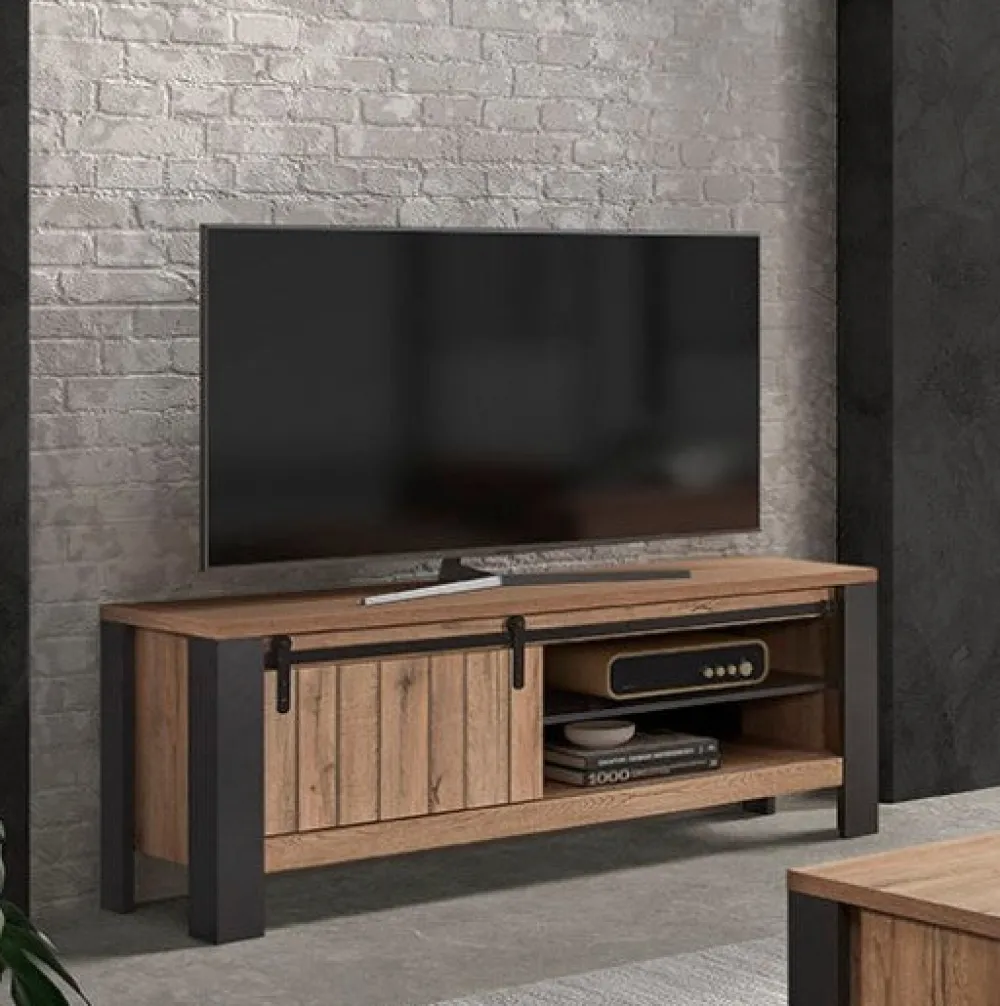 gbo__tvmeubel__simon__sca_0.webp GBO - TV-Meubel Simon - Scarlet oak - 150x59x45cm | Belga Meubelen Sale