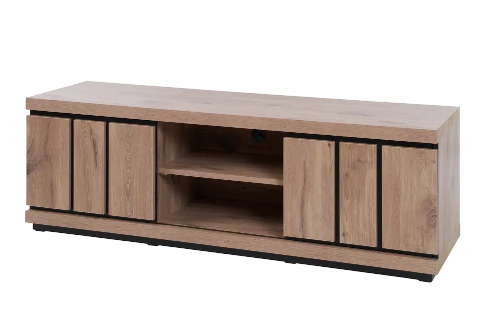 gbo__tvmeubel__stefan__ca_0.webp GBO - TV-Meubel Stefan - Canyon oak - 155x50x45cm | Belga Meubelen Clearance