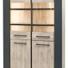 GBO - Vitrine Hercules - Beach Oak + Grey Rock - 140x188x45cm | Belga Meubelen Fashion