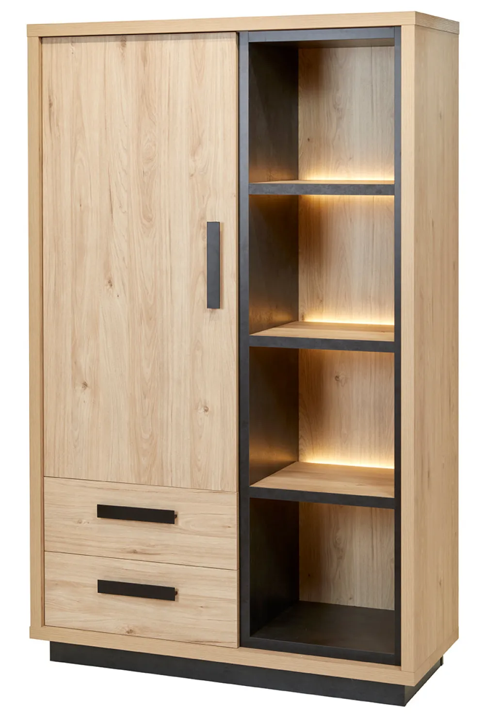 gbo__vitrine_percy__caste_0.webp GBO - Vitrine Percy - Castella oak - 115x186x48cm | Belga Meubelen Sale