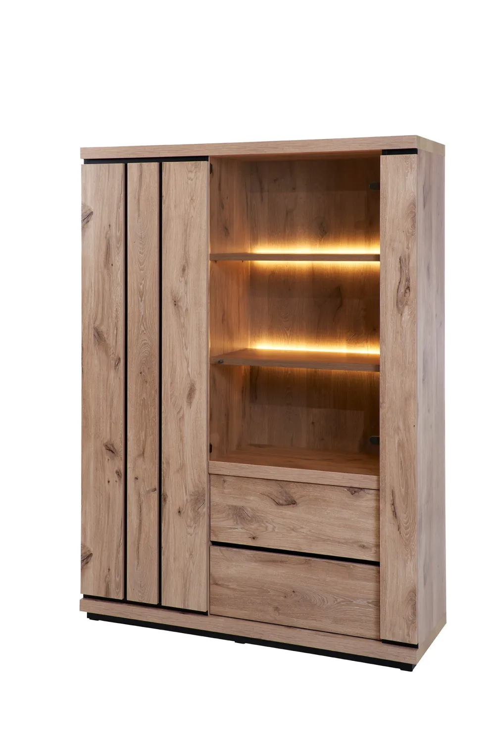 gbo__vitrine_stefan___can_0.webp GBO - Vitrine Stefan - Canyon oak - 130x180x45cm | Belga Meubelen Sale