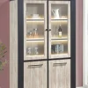 GBO - Vitrine Thor - Beach oak - 130x195x45cm | Belga Meubelen Clearance