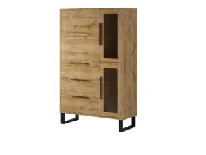 HM - Barkast Halle - T12 - Donkere Eik - 120x190x45cm | Belga Meubelen New