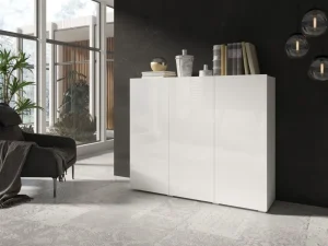 HM - Barkast Delos 3D - Beton/Wit - Twee kleuren - 137x115x38cm | Belga Meubelen Fashion