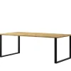 HM - Eettafel Halle - Eik/Zwart - 200x76x100cm | Belga Meubelen Clearance