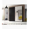 HM - Kleerkast Beta - Zwart - 220x210x61cm | Belga Meubelen Fashion