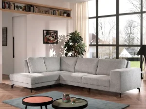 Hoeksalon Jara - Links - Stof - Grijs - 210x82x315cm | Belga Meubelen Discount