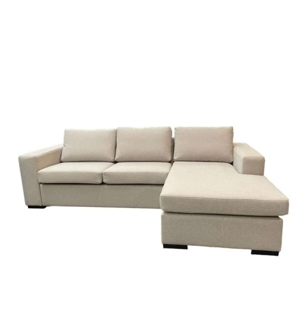 hoeksalon_mila__rechts__s_0.webp Hoeksalon Mila - Rechts - Stof - Beige - 265x88x160cm | Belga Meubelen Clearance