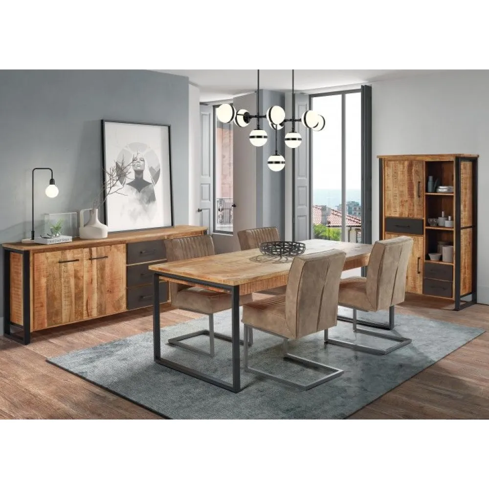 ide__eetkamer_san_remo__d_0.webp IDE - Eetkamer San Remo - 3-delige set - Massief - Mangohout/Zwart | Belga Meubelen New