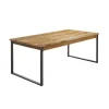 IDE - Eettafel San Remo - Massief - Mangohout/Zwart - 200x77x90cm | Belga Meubelen Outlet
