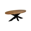 IDE - Ovale Salontafel Spider – Massief - 120x60cm | Belga Meubelen Outlet