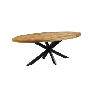 IDE - Ovale Tafel Spider - Massief - 180x100x76cm | Belga Meubelen Online