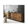 JAD - Dressoir Felix - Met ledverlichting - Donkere Eik - 220x88x50cm | Belga Meubelen Online