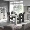 JAD - Eetkamer Michael - 3-delige set - Ledverlichting - Grijze Eik/Zwart | Belga Meubelen Outlet