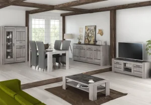JAD - Eetkamer Tom - 3-delige Set - Grijze Eik | Belga Meubelen Fashion