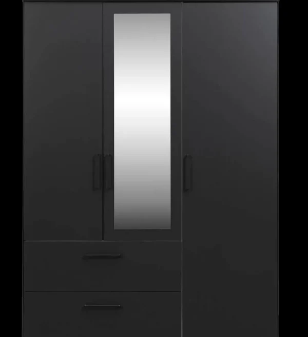 Kleerkast Orleans 3D zwart | Belga Meubelen Hot