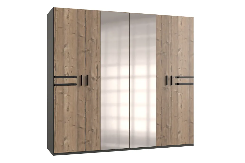 kleerkast_susan_deuren__i_0.webp Kleerkast Susan- 4-Deuren - Imitatie Wit Eiken - 225x58x210cm | Belga Meubelen Clearance
