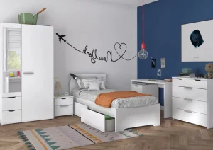 Kleerkast Tempo - 2 deuren - Wit - 100x55x195cm | Belga Meubelen Hot