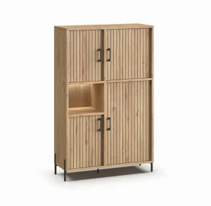 Meubar - Barkast Moderna - BAR6 - K545 - Millenium Eik - 129x200x49cm | Belga Meubelen Hot