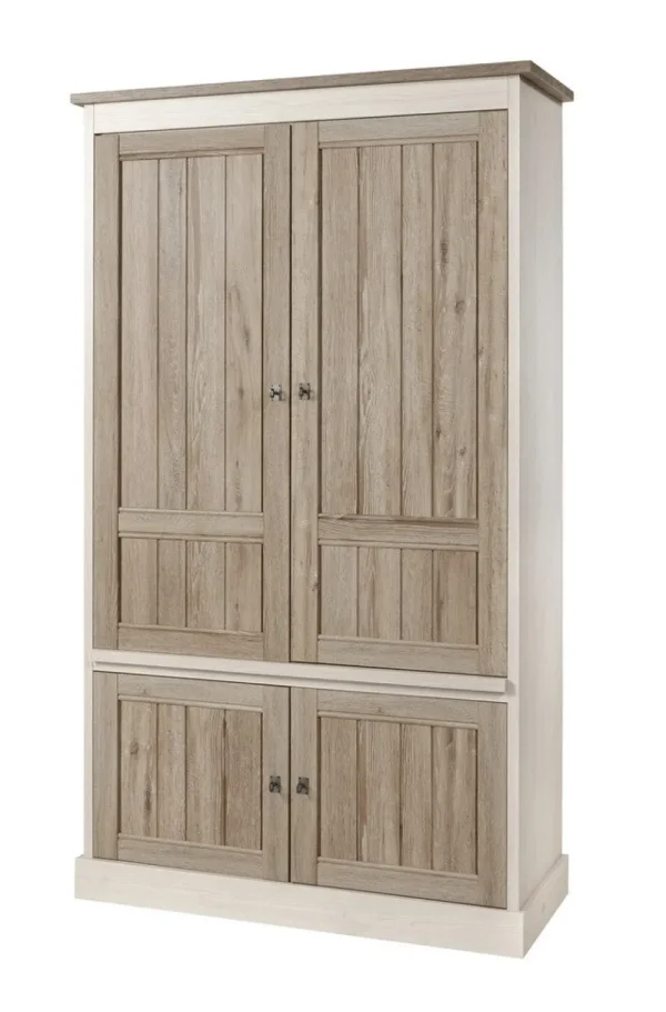 Meubar - Barkast York - BAR1 - K499 - Lariks/Kristal eik licht bruin - 122x222x50cm | Belga Meubelen New