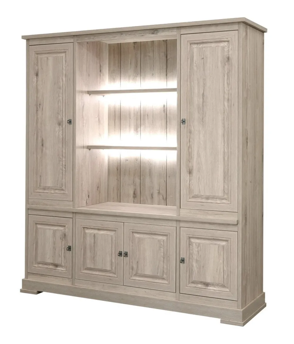 meubar__bibliotheek__kent_0-1.webp Meubar - Bibliotheek Kent - WB8 - K540 - Millenium oak light - 197x211x50cm | Belga Meubelen Discount
