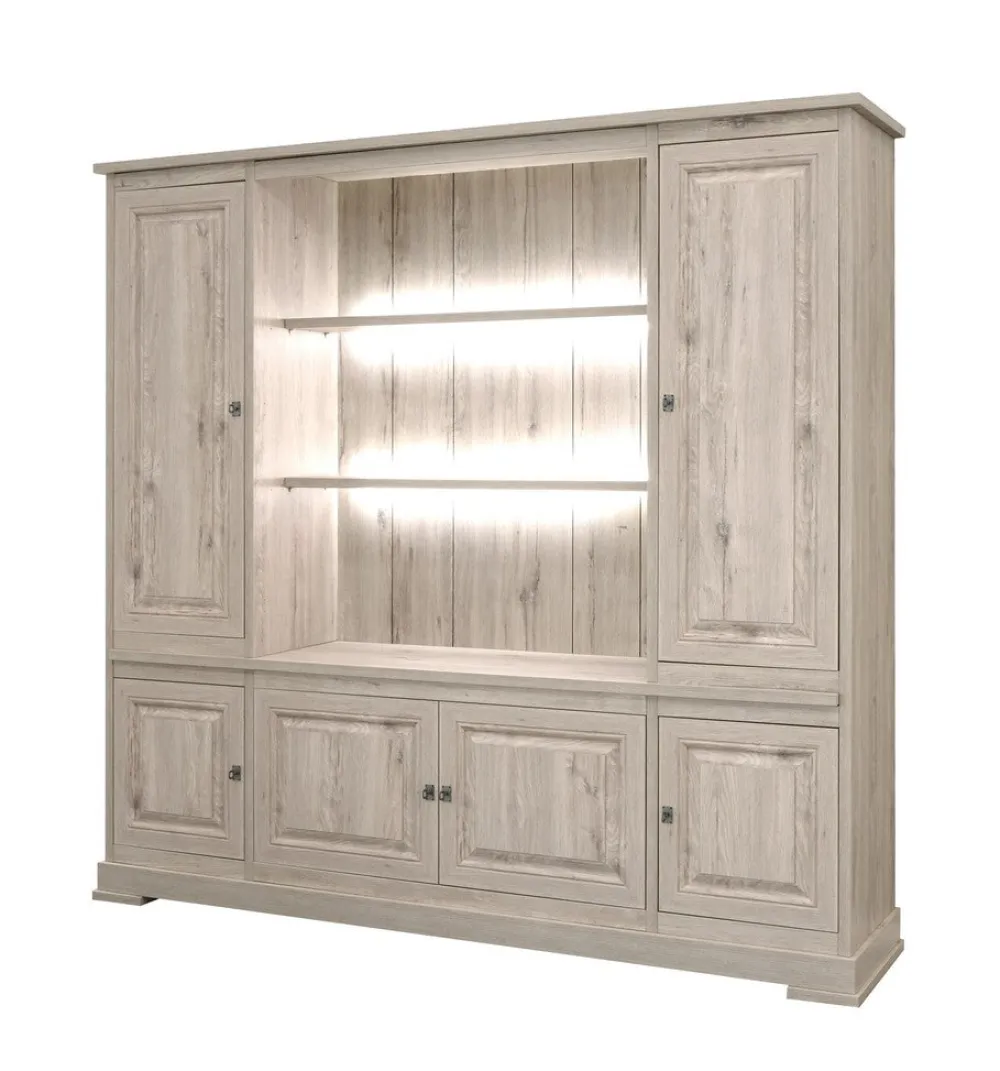 meubar__bibliotheek__kent_0-2.webp Meubar - Bibliotheek Kent - WB7 - K540 - Millenium oak light - 222x211x50cm | Belga Meubelen Fashion