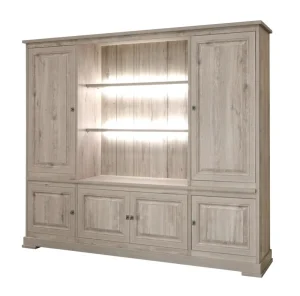 Meubar - Bibliotheek Kent - WB6 - K540 - Millenium oak light - 246x211x50cm | Belga Meubelen Clearance