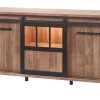Meubar - Dressoir Alcatraz - DR8 - K671 - Old teak/Matt black - 179x90x50cm | Belga Meubelen Hot