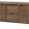 Meubar - Dressoir Jaipur - DR8 - K671 - Old teak/Matt black - 159x77x50cm | Belga Meubelen New