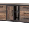 Meubar - Dressoir Kuta - DR7 - K647 - Donker scheepshout/Zwart - 184x85x50cm | Belga Meubelen Online
