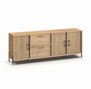 Meubar - Dressoir Moderna - DR6 - K545 - Millenium Eik - 236x87x49cm | Belga Meubelen Hot
