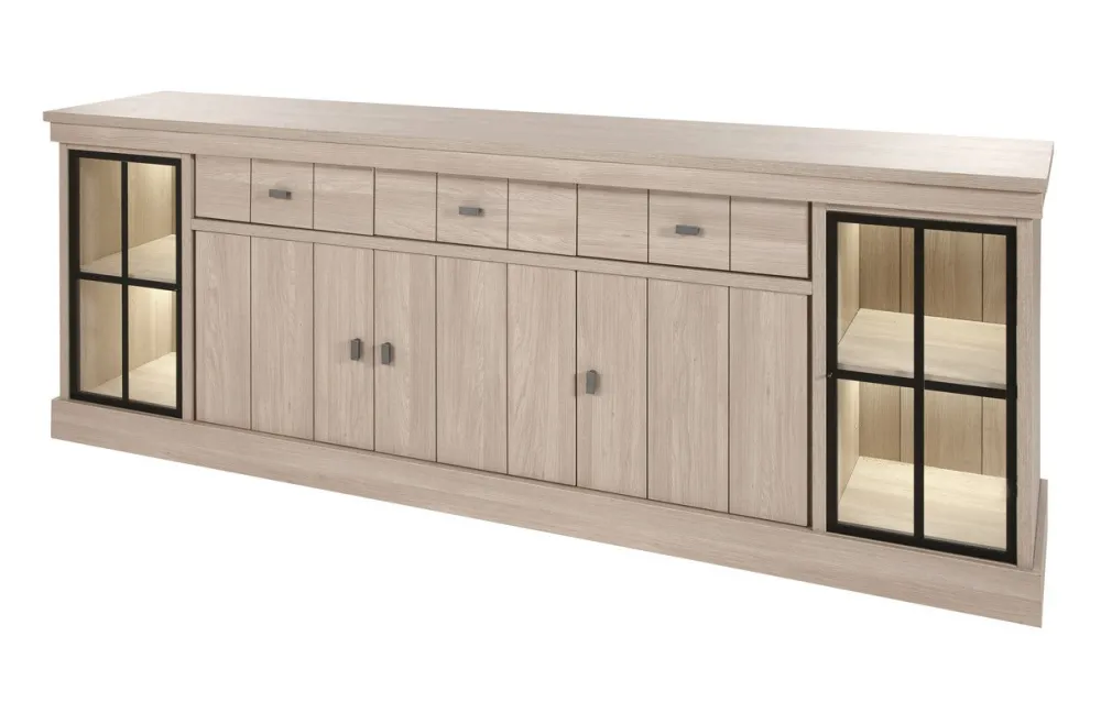 meubar__dressoir_orange___0-7.webp Meubar - Dressoir Orange - DR6 - K595 - Natuurlijke Elm - 249x90x50cm | Belga Meubelen New