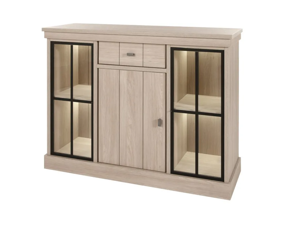 meubar__dressoir_orange___0.webp Meubar - Dressoir Orange - HB9 - K595 - Natuurlijke Elm - 144x111x50cm | Belga Meubelen Clearance