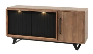 Meubar - Dressoir Trentino - DR9 - K677 - Golden oak/Matt black - 175x83x50cm | Belga Meubelen Best
