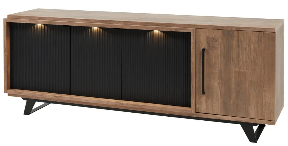 meubar__dressoir_trentino_0-6.webp Meubar - Dressoir Trentino - DR7 - K671 - Old Teak/Matt black - 219x83x50cm | Belga Meubelen New