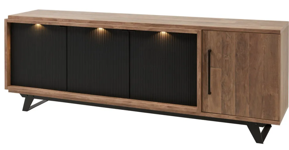 meubar__dressoir_trentino_0-7.webp Meubar - Dressoir Trentino - DR6 - K671 - Old Teak/Matt black - 232x83x50cm | Belga Meubelen Hot