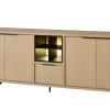 Meubar - Dressoir Veneto - DR6 - K726 - Elegant oak/Elegant black - 236x92x50cm | Belga Meubelen Best