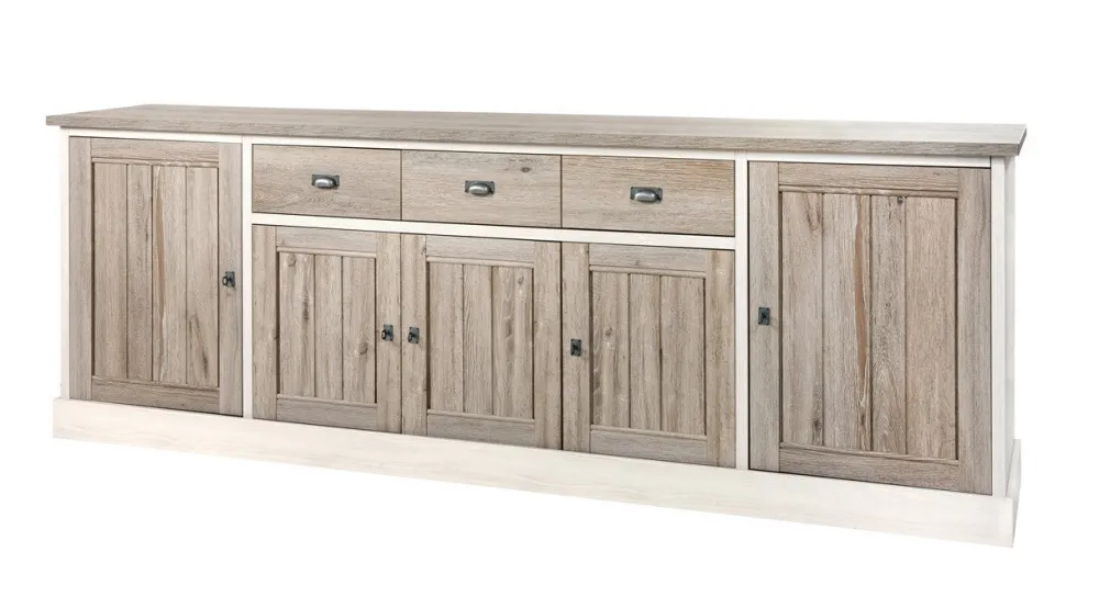 meubar__dressoir_york___d_0-2.webp Meubar - Dressoir York - DR1 - K499 - Lariks/Kristal eik licht bruin - 259x90x50cm | Belga Meubelen Best