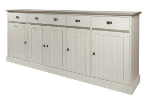 Meubar - Dressoir York - HB1 - K467 - Lariks/Kristal eik licht bruin - 259x112x50cm | Belga Meubelen New