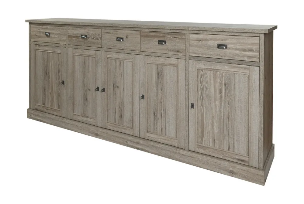 meubar__dressoir_york___h_0-8.webp Meubar - Dressoir York - HB1 - K550 - Crystal oak light - 259x112x50cm | Belga Meubelen Fashion